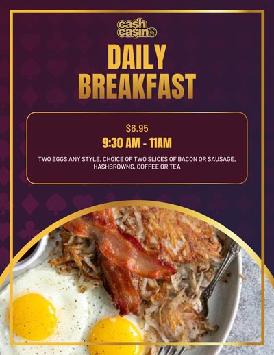 Cash Casino Red Deer Daily Breakfast