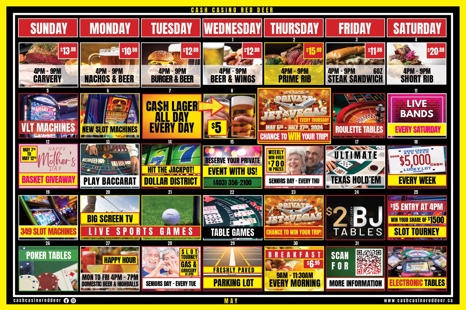 Keep Up To Date With Our Events Cash Casino Red Deer